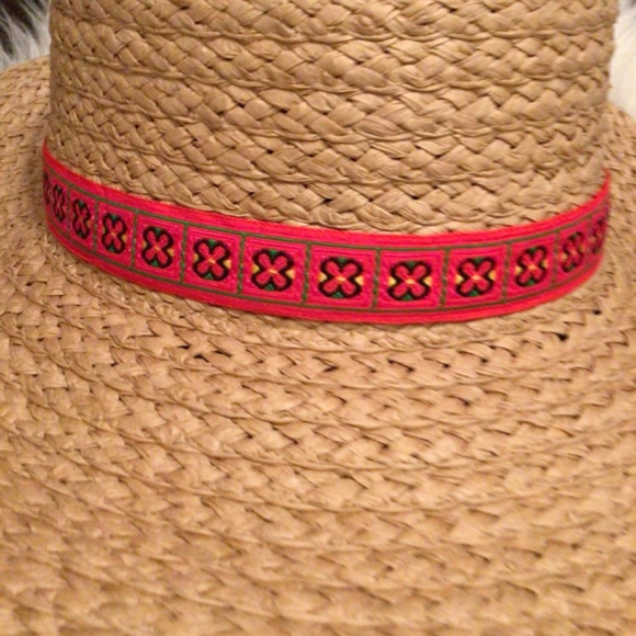 New! Boho Swiss miss straw hat